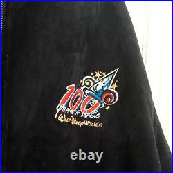 Disney World Vintage Suede Leather Jacket 100 Years Of Magic Anniversary 2XL