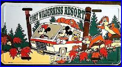 Disney's Fort Wilderness Collector License Plate Mickey Minnie Goofy Chip N Dale