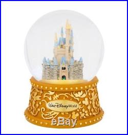Disney walt disney world cinderella castle musical snowglobe new with box