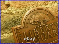 Disney world Magic Kingdom Liberty Square trashcan prop dark shade