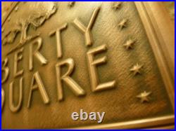 Disney world Magic Kingdom Liberty Square trashcan prop dark shade