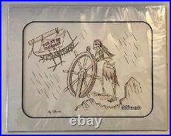 Disneyland Helmsman Pirates of the Caribbean 50th Anniversary Original Sketch