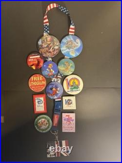 Disneyland Paris/ Store/ Disney World Anniversary & Advertising Pin Badges x12