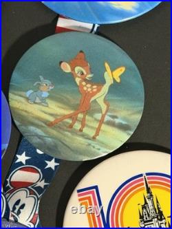 Disneyland Paris/ Store/ Disney World Anniversary & Advertising Pin Badges x12