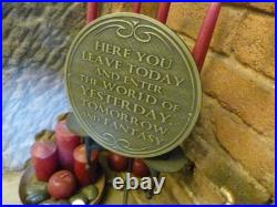 Disneyworld Florida Entranceway Plaque Inspired Sign Walt Disny World brass