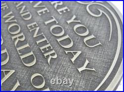 Disneyworld Florida Entranceway Plaque Inspired Sign Walt Disny World brass
