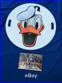 Donald Duck 50th Birthday Parade prop sign from Walt Disney World Disneyland