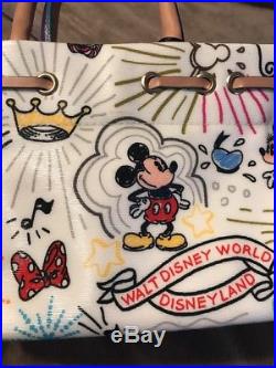 Dooney & Bourke Walt Disney World Mickey Mouse Sketch Tassel Tote RETIRED FS