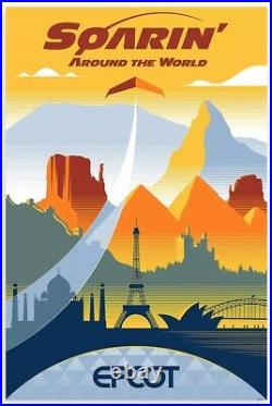 EPCOT SOARIN Around The World Serigraph Poster LE 300 Walt Disney World