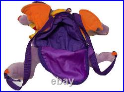 EXTREMELY RARE 1999 Walt Disney World Figment Plush Handbag Purse Backpack HTF