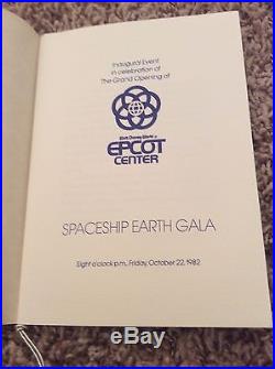 Epcot Rare Mint Spaceship Earth Gala October 22, 1982 Walt Disney World