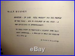Extremely Rare Inter-Office Memo To Build Walt Disney World About 50 Or So Pages