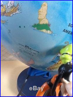 Extremely Rare! Walt Disney Donald Duck Arround the World Globe Statue Original