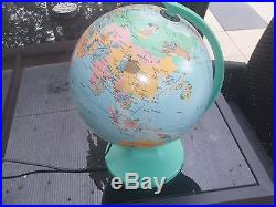 Extremely Rare! Walt Disney Mickey Mouse Around the World Globe Green Statue