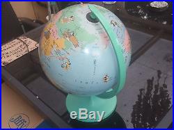 Extremely Rare! Walt Disney Mickey Mouse Around the World Globe Green Statue