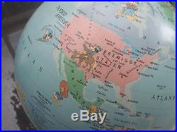 Extremely Rare! Walt Disney Mickey Mouse Around the World Globe Statue Green ver