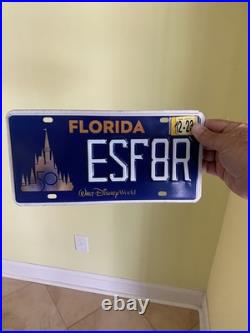 Florida Walt Disney World Castle specialty license plate 50th Anniversary L? K