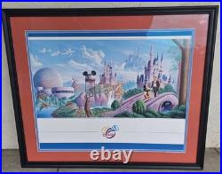 Framed Walt Disney World Art of POSTER Print 24x36 Mickey Mouse MAGIC KINGDOM