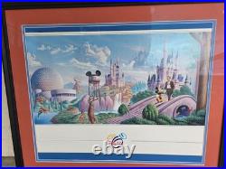 Framed Walt Disney World Art of POSTER Print 24x36 Mickey Mouse MAGIC KINGDOM