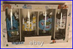 Hallmark Walt Disney World Parks 50th anniversary 4 Glass Set Jungle Cruise New