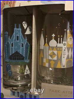 Hallmark Walt Disney World Parks 50th anniversary 4 Glass Set Jungle Cruise New