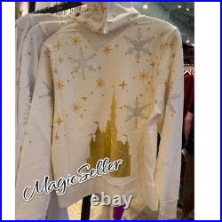 Hoodie Zip Up Walt Disney World Parks Christmas Castle Size XL New