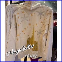 Hoodie Zip Up Walt Disney World Parks Christmas Castle Size XL New