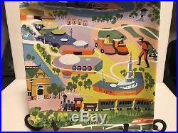 Htf 1970 Walt Disney World Wdw Preview Center Map 4 Ceramic Plate Set Signed