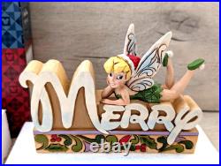 Jim Shore Walt Disney Showcase 4033262 Tinker Bell Merry World Plaque with box