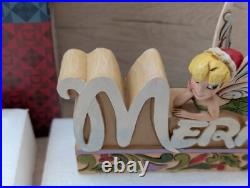 Jim Shore Walt Disney Showcase 4033262 Tinker Bell Merry World Plaque with box