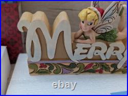 Jim Shore Walt Disney Showcase 4033262 Tinker Bell Merry World Plaque with box