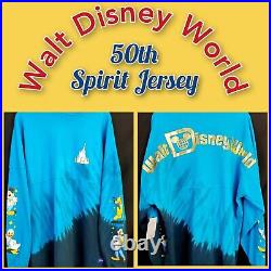 LARGE Walt Disney World Parks 50th Anniv Mickey & Friends Spirit Jersey Adult
