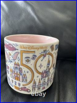 Limited Edition Disney World 50th Anniversary Starbucks Mug Magic Kingdom New
