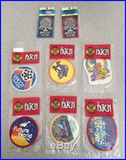 Lot Of 8 Vintage 1982 Walt Disney World Epcot Center Patches NIP Figment Opening
