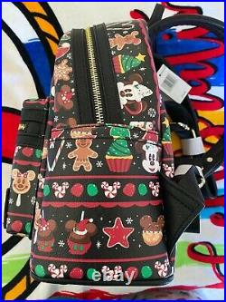 Loungefly Christmas Snacks Mickey Backpack WDW Disney Parks BNWT