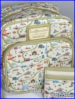 Loungefly Disney Walt Disney World Map Park Attractions Crossbody Bag Cardholder