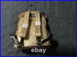 Loungefly Walt Disney World 50th Anniversary Leather Deluxe Gold Mini Backpack