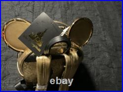 Loungefly Walt Disney World 50th Anniversary Leather Deluxe Gold Mini Backpack