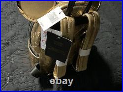 Loungefly Walt Disney World 50th Anniversary Leather Deluxe Gold Mini Backpack