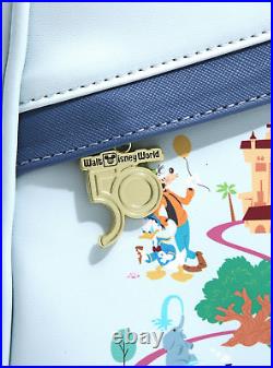Loungefly Walt Disney World Mickey and Friends Resort Tour Guide Mini Backpack
