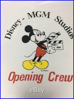 MGM Studios Opening Crew Cast Tee Shirt Walt Disney World Rare Vintage L Large