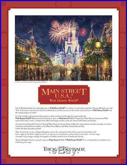 Main Street U. S. A. Walt Disney World Resort Thomas Kinkade LE 1971 24x36 Paper