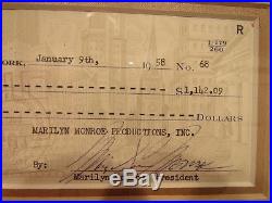 Marilyn Monroe Signed Autographed Bank Check Authentic Walt Disney World $5,500