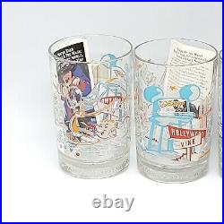 McDonald's Walt Disney World 25th Anniversary Glass Tumbler Set x4 (1 Duplicate)