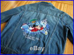 Men's Walt Disney World FANTASIA Mickey Mouse Denim Jacket sz XL disneyland vtg