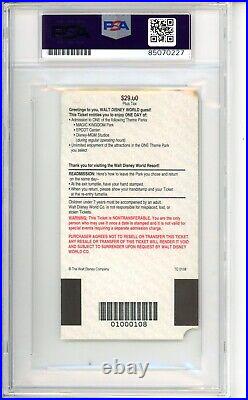 Michael Eisner Signed 1995 Walt Disney World Ticket Psa Dna Coa Ceo Autographed
