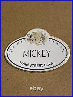 Mickey Main Street USA Walt Disney World Cast 50th Anniversary Name Tag Pin