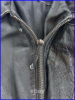 Mickey Mouse Walt Disney World Black 100% Leather Bomber Jacket Mens Large