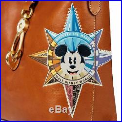 Mickey Mouse Walt Disney World Compass Leather Bucket Tote DOONEY & BOURKE