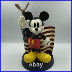 Mickey Mouse Walt Disney World Parks USA Flag 14 Statue/Figure. New in Box